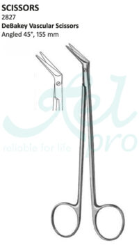 DeBakey Vascular Scissors Angled 45 degree - Relpro