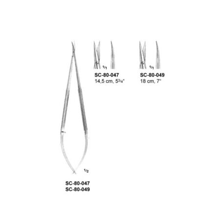 Reill Micro Scissors MICRO SCISSORS WITH ROUND SPRING HANDLE – 14.5 CM – 18 CM - Relpro