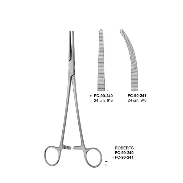 ROBERTS HAEMOSTATIC FORCEPS 24 CM Relpro