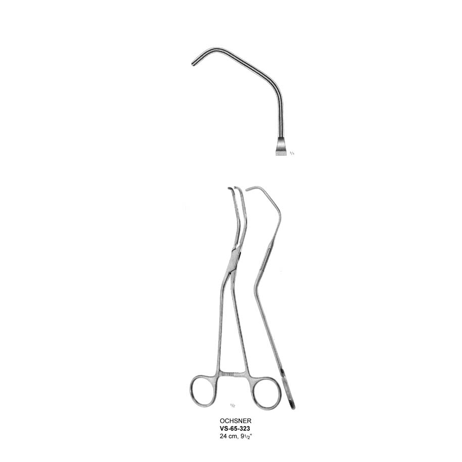 OCHSNER AORTIC CLAMPS WITH TOOTHING DE BAKEY 24 CM Relpro